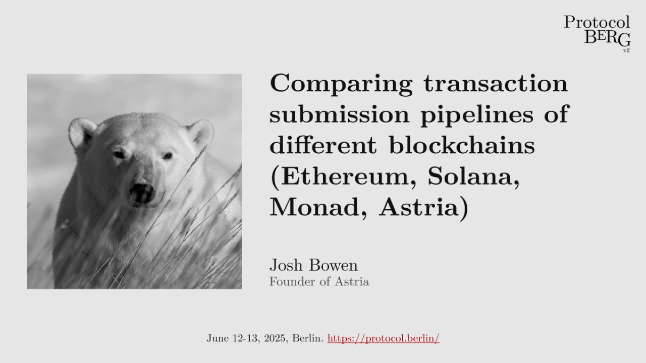 Comparing transaction submission pipelines of different blockchains