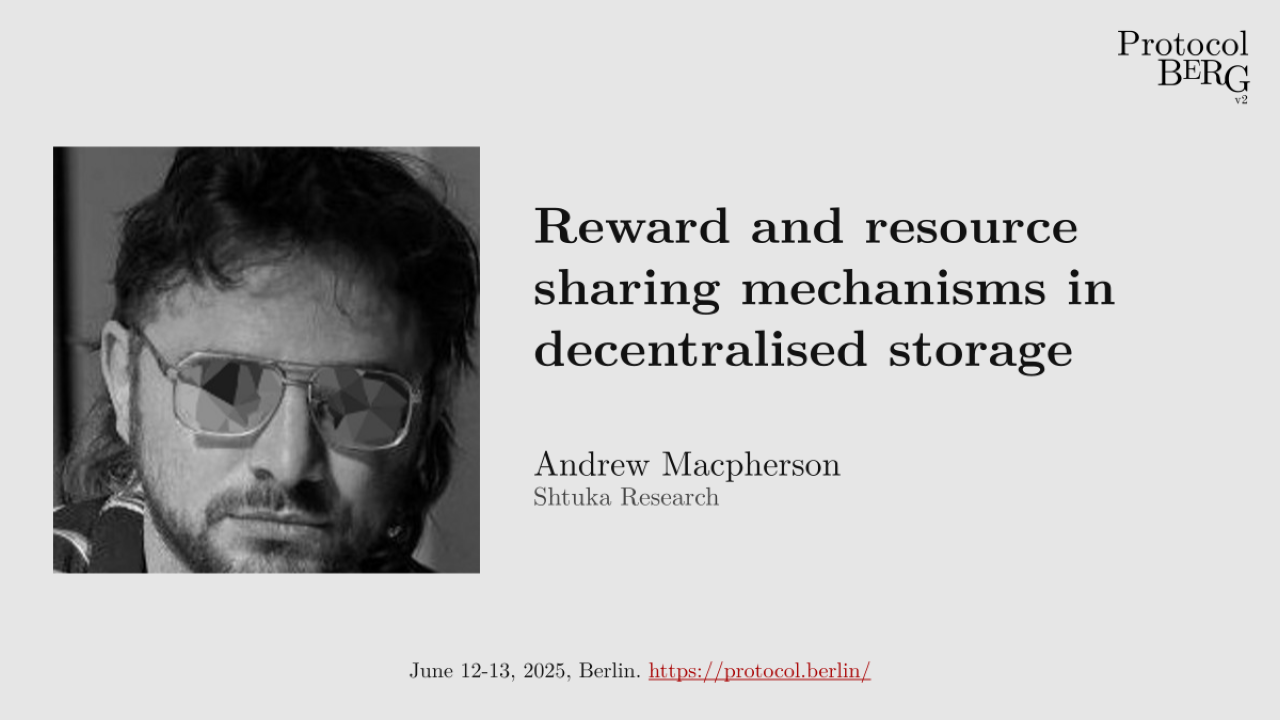 Reward and resource sharing mechanisms in decentralised storage
