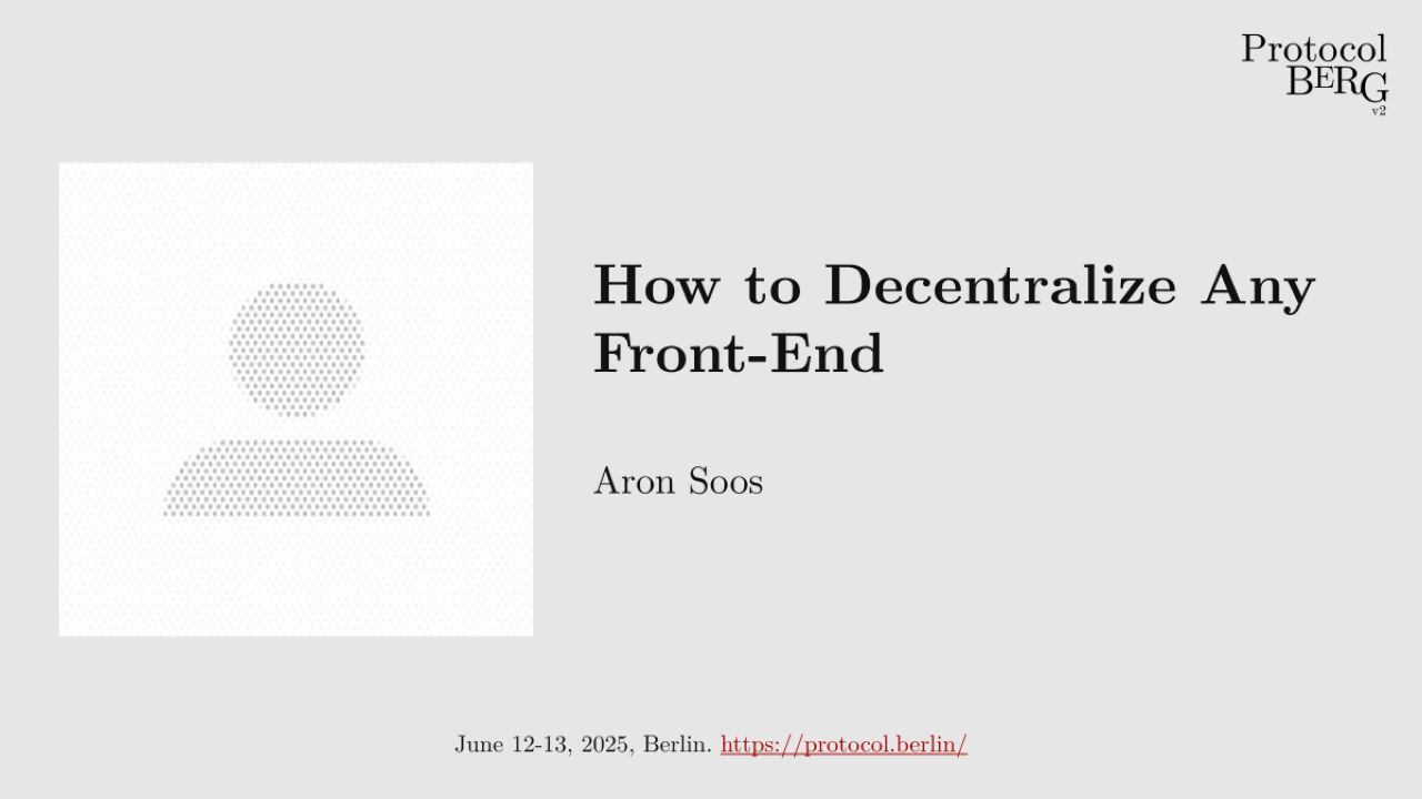 How to Decentralize Any Front-End